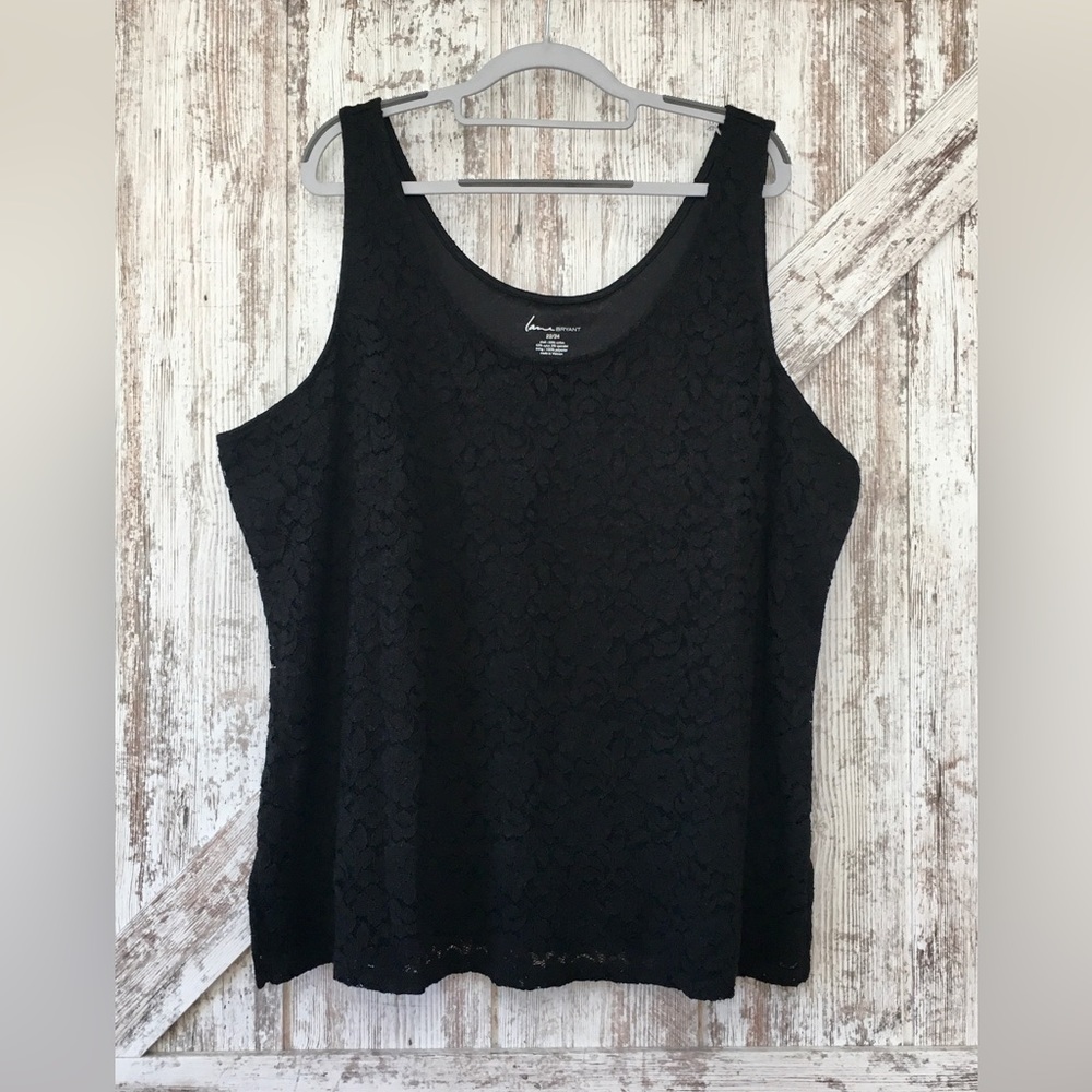 Lane Bryant Black Lace Tank Top